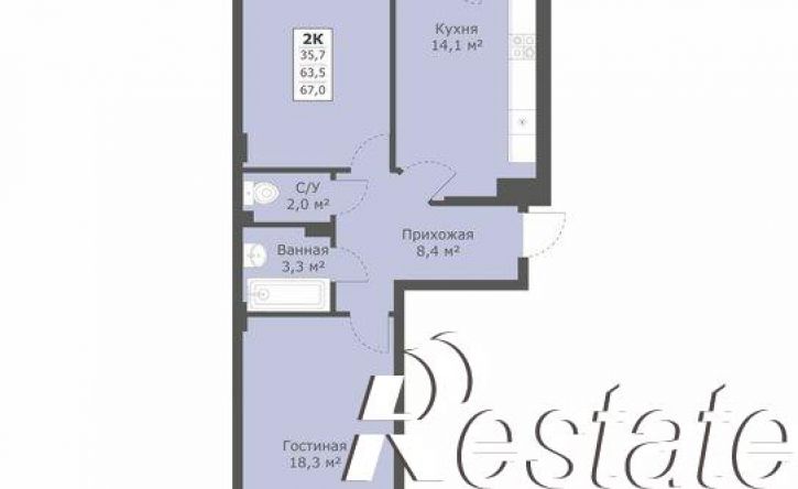 2-комн квартира в новом доме 3-й Юго-Западный проезд, 8 к3,  д. 8 к3