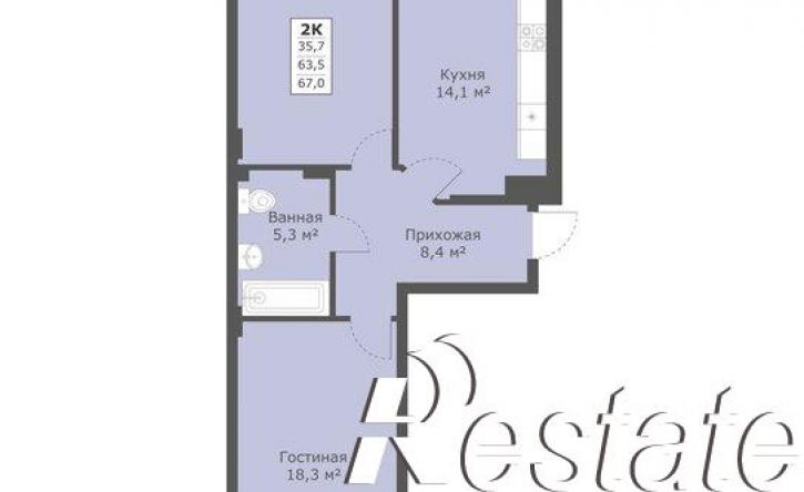 2-комн квартира в новом доме 3-й Юго-Западный проезд, 8 к3,  д. 8 к3