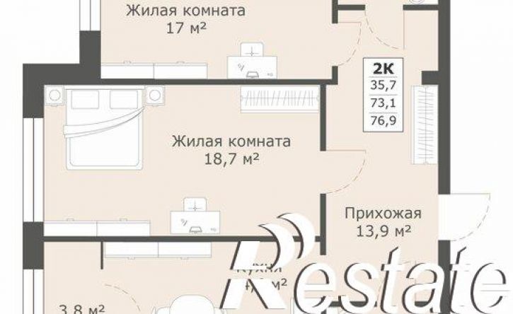 2-комн квартира улица Ленина, 224,  д. 224