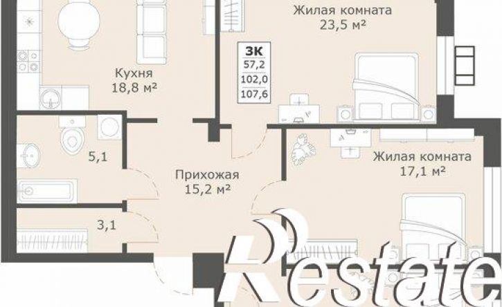 3-комн квартира улица Ленина, 224,  д. 224
