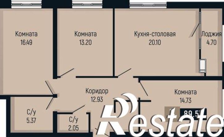 3-комн квартира в новом доме улица Мира, 409,  д. 409