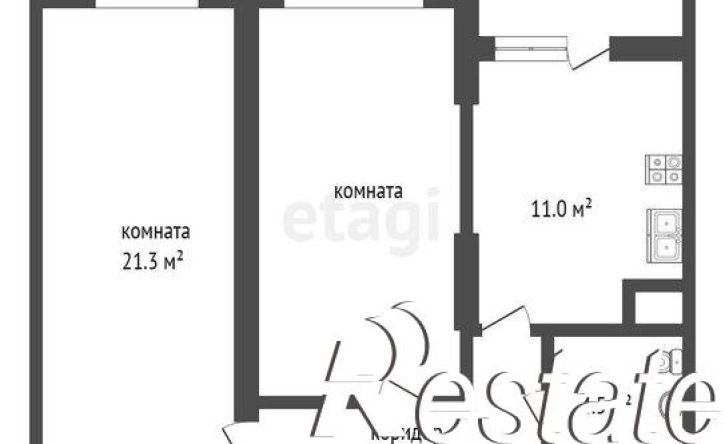 2-комн квартира Российский проспект, 12 к2,  д. 12 к2