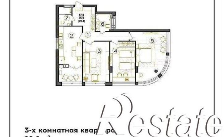 3-комн квартира улица Артёма, 18Б,  д. 18Б